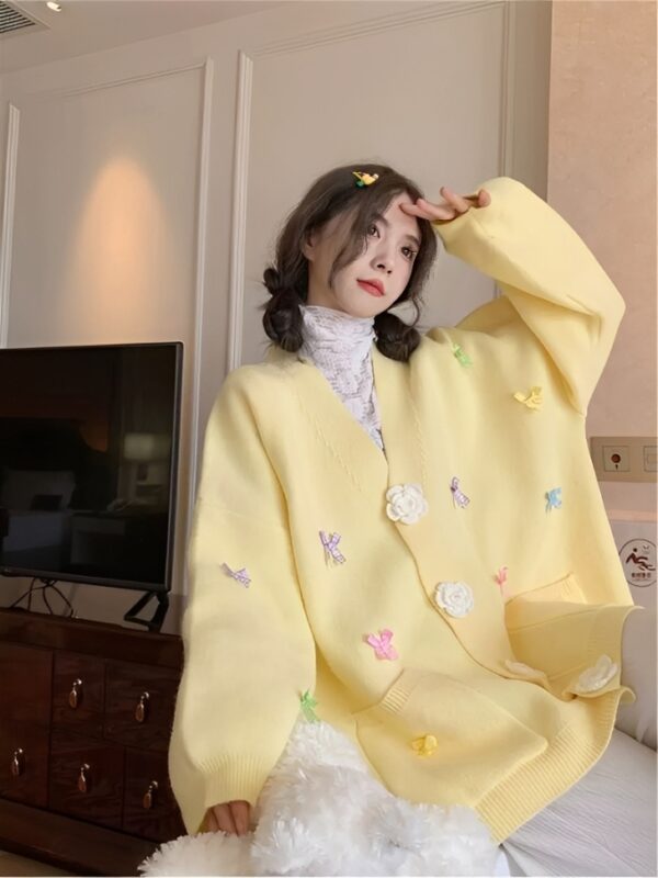Canary Yellow Cardigan